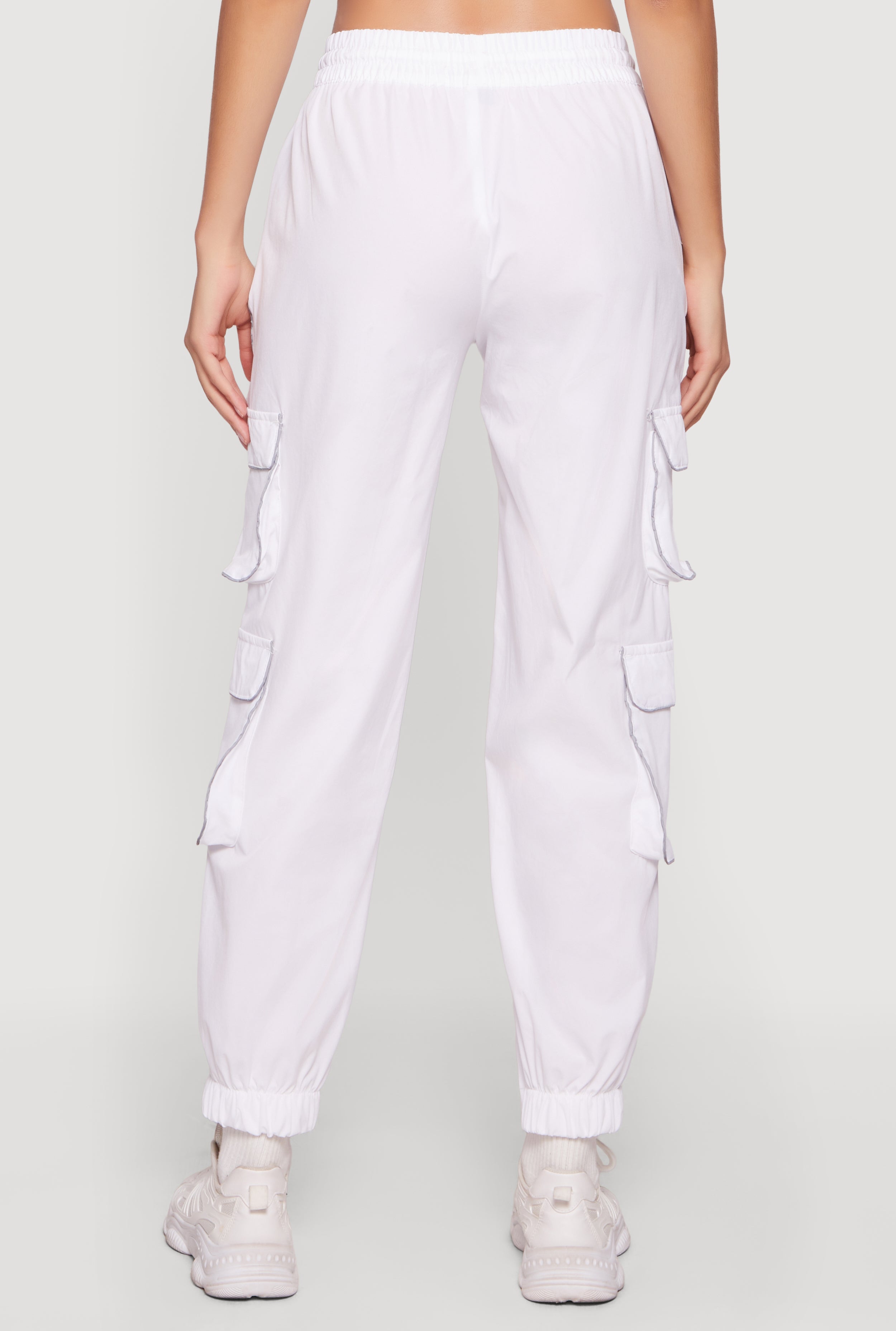 Nylon Drawstring Waist Utility Joggers - Image 5