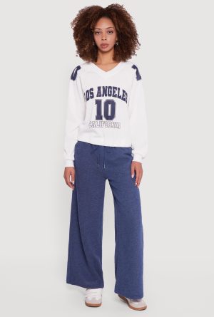 Almost Famous Elastic Hem Cropped Graphic Sweatshirt