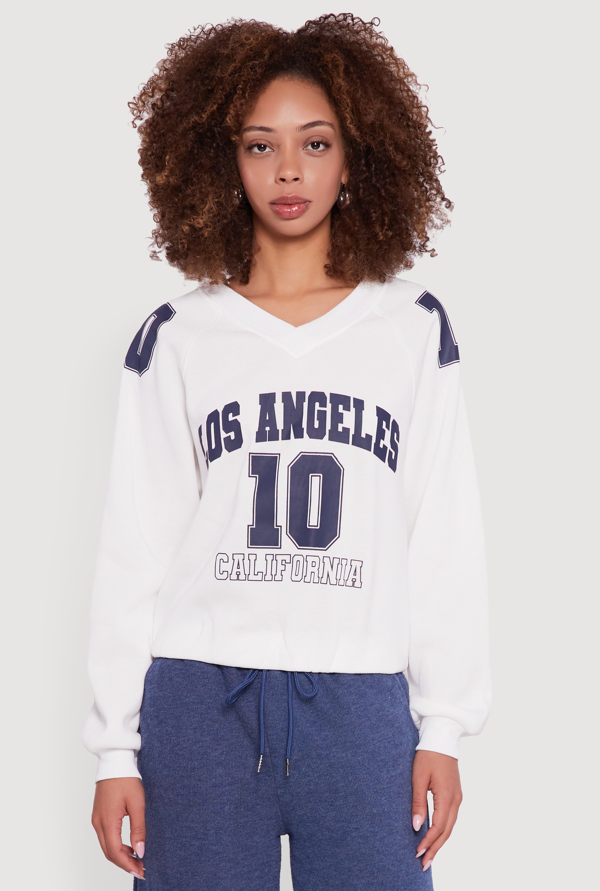 Almost Famous Elastic Hem Cropped Graphic Sweatshirt - Image 2