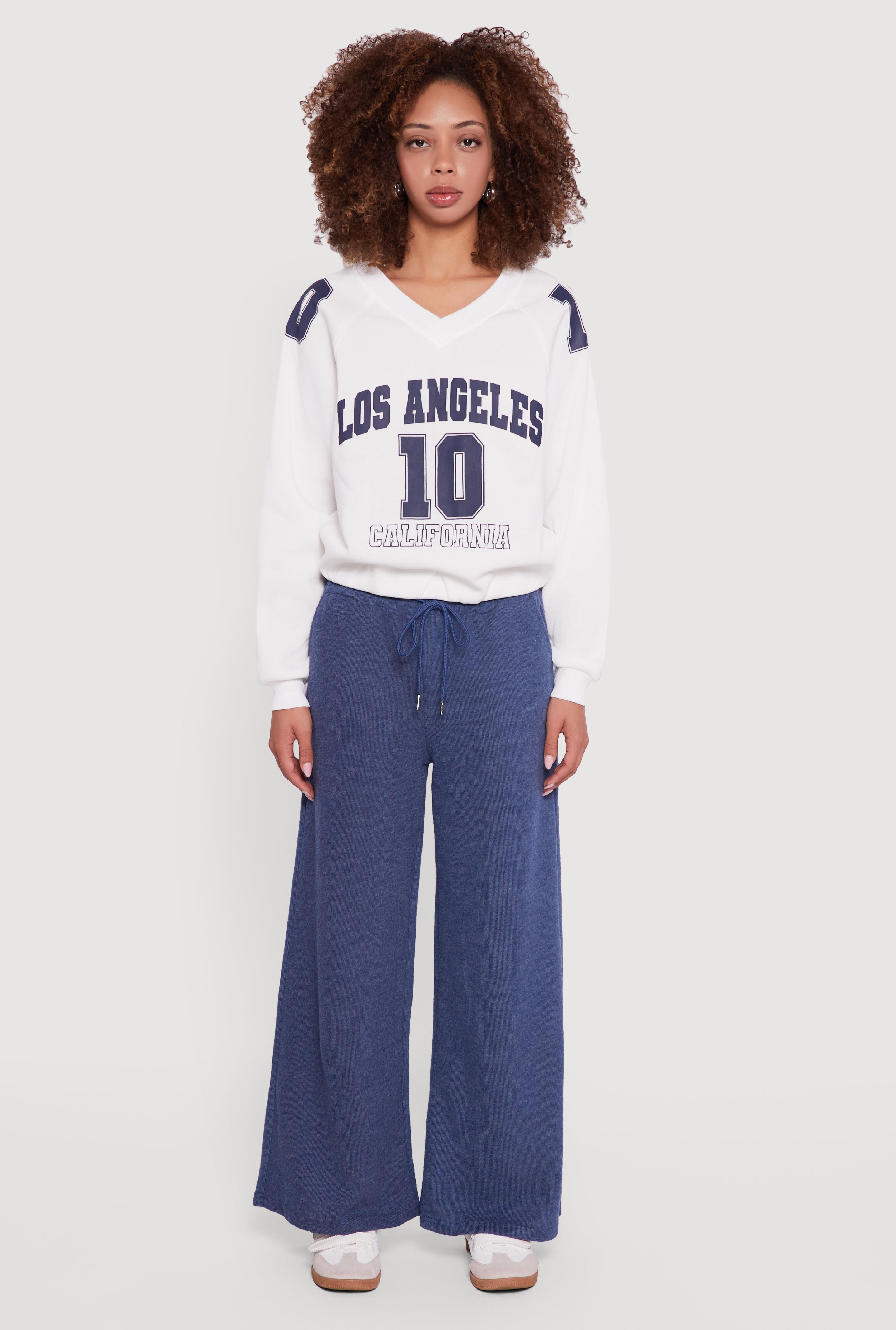 Almost Famous Elastic Hem Cropped Graphic Sweatshirt - Image 3