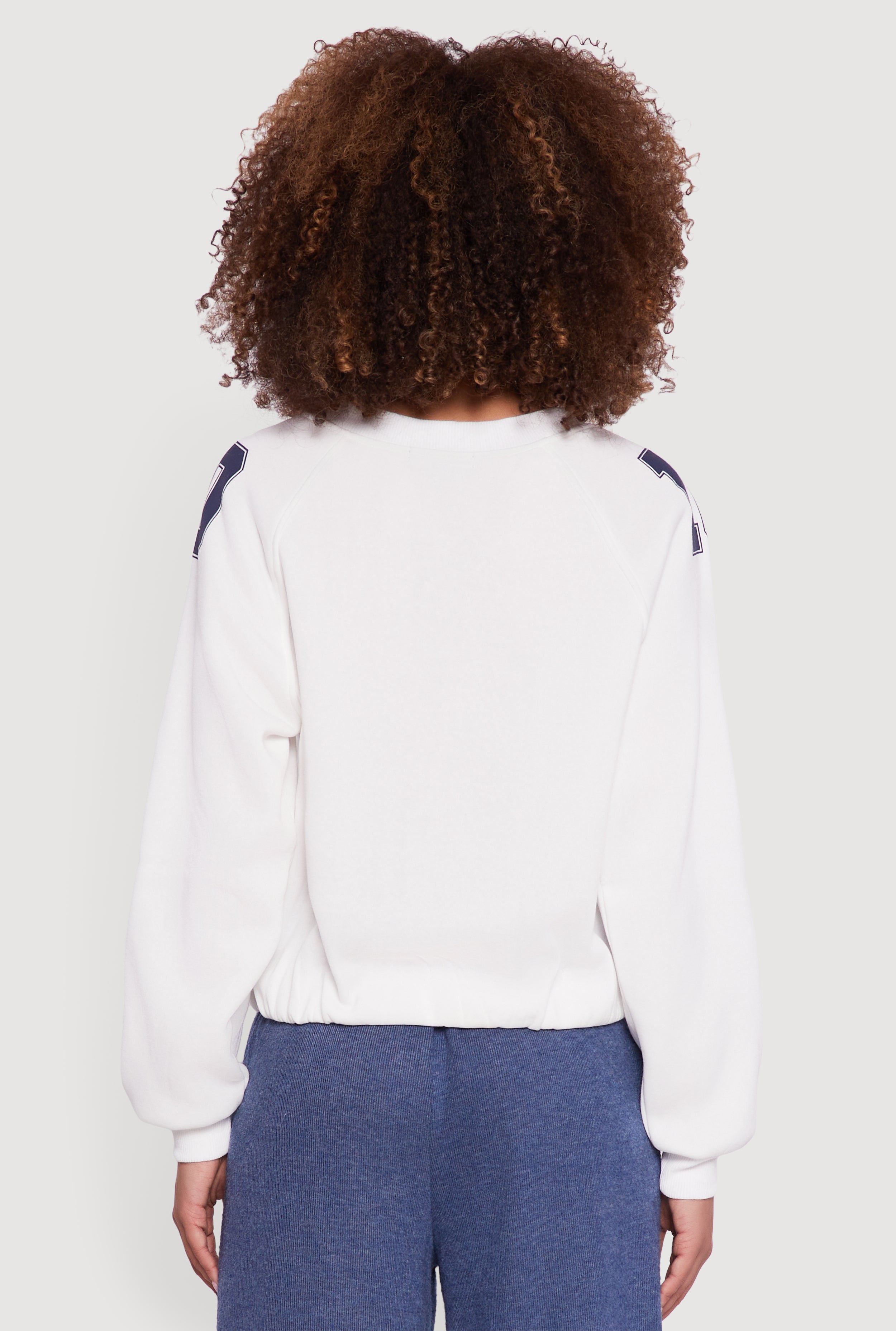Almost Famous Elastic Hem Cropped Graphic Sweatshirt - Image 6