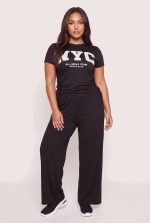 Plus Size Wide Leg High Waisted Pants