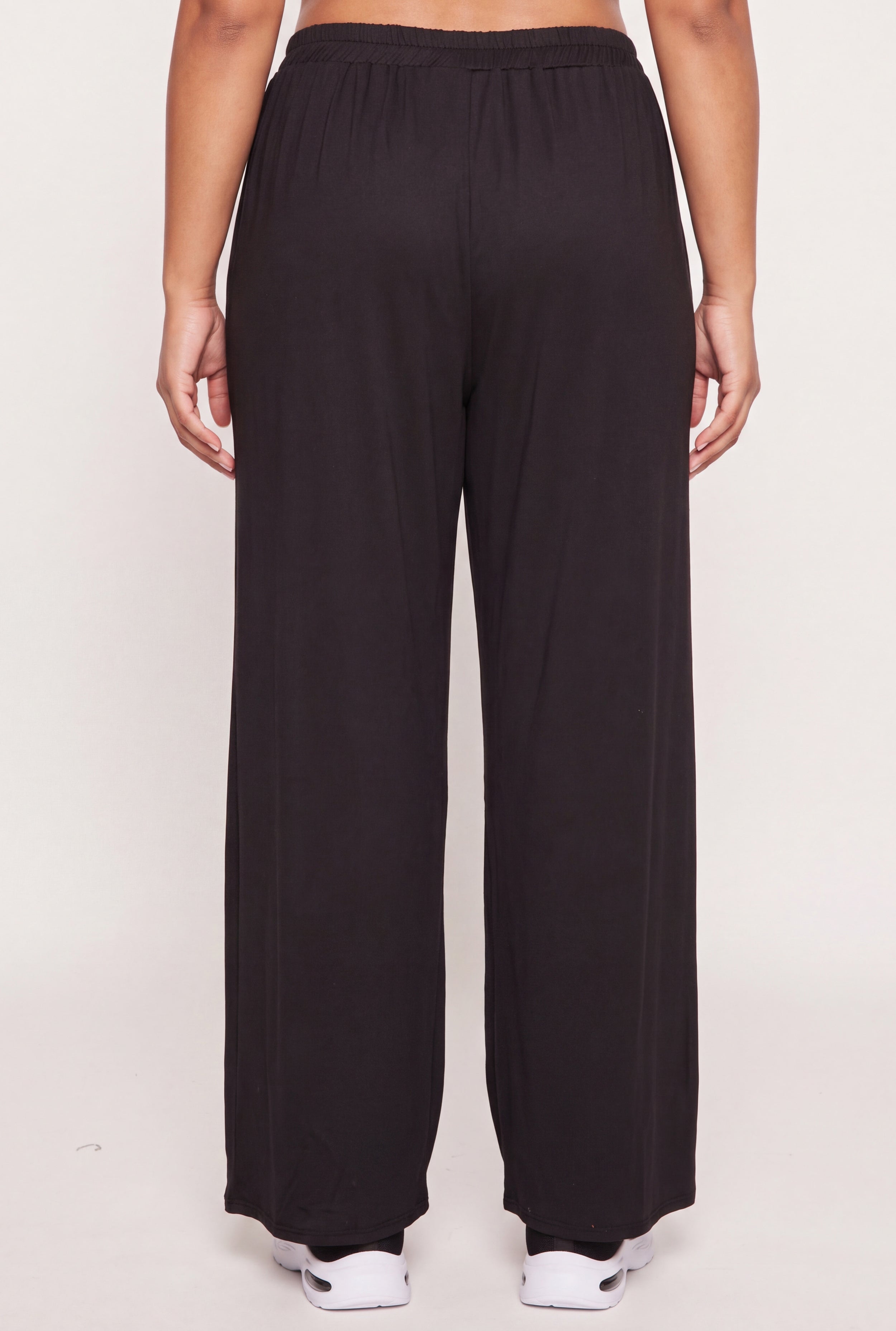 Plus Size Wide Leg High Waisted Pants - Image 5